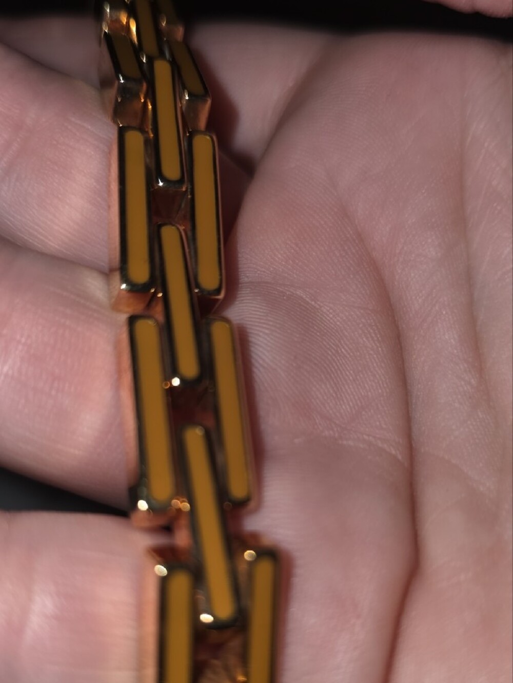Prada Orange And Gold Link Bracelet - Picture 15 of 15